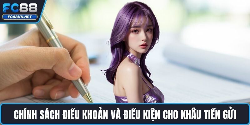 Chính sách điều khoản và điều kiện cho khâu tiền gửi